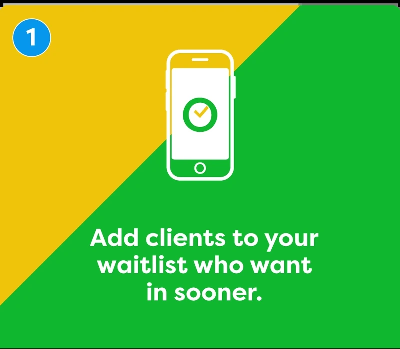 Step one of how Appointify works: building a client waitlist inside the app